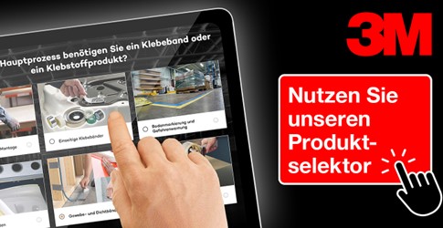 3M™ Produktauswahlhilfe für Industrieklebebänder & Klebstoffe