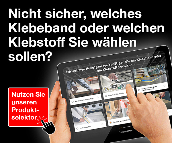 3M™ Produktauswahlhilfe für Industrieklebebänder & Klebstoffe