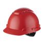 Preview: 3M™ Schutzhelm, Ratschenverschluss, belüftet, Kunststoffschweißband, Rot, H700N-RD