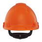 Preview: 3M™ Schutzhelm, Uvicator, Ratschenverschluss, belüftet, Kunststoffschweißband, Orange, G3000MUV-OR