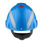 Preview: 3M™ Schutzhelm, Uvicator, Ratschenverschluss, belüftet, reflektierend, Kunststoffschweißband, Blau, G3000NUV-R-BB