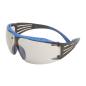 Preview: 3M™ SecureFit™ 400X Schutzbrille, blau/schwarze Bügel, Scotchgard™ Anti-Fog-/Antikratz-Beschichtung (K&N), hellgraue Scheibe für innen/außen, SF407XSGAF-BLU-EU, 20 pro Packung