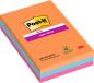 Preview: Post-it® Super Sticky Notes im Großformat, Boost Collection, Liniert, 101 mm x 152 mm, 90 Blatt/Block, 3 Blöcke/Packung, 100% PEFC, SGSCH-PEFC-COC-110078