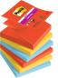 Preview: Post-it® Super Sticky Z-Notes, Playful Collection, 76 mm x 76 mm, 90 Blatt/Block, 6 Blöcke/Packung, 100% PEFC, SGSCH-PEFC-COC-110078