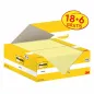 Preview: Post-it® Notes, Gelb, 38 mm x 51 mm, 100 Blatt/Block, 18 Blöcke + 6 Gratis/Packung, Kartonverpackung, 100% PEFC, SGSCH-PEFC-COC-110078