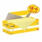 Preview: Post-it® Notes, Gelb, 76 mm x 76 mm, Promotion, 100 Blatt/Block, 18 Blöcke + 6 Gratis/Packung, 100% PEFC, SGSCH-PEFC-COC-110078