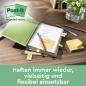 Preview: Post-it® Recycling Z-Notes, Gelb, 76 mm x 76 mm, Promotion, 100 Blatt/Block, 12 Blöcke/Packung + Gratis Dispenser, 100% PEFC, SGSCH-PEFC-COC-110078