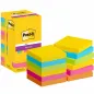 Preview: Post-it® Super Sticky Notes, Carnival Collection, 76 mm x 76 mm, 90 Blatt/Block, 12 Blöcke/Packung, Kartonverpackung, 100% PEFC, SGSCH-PEFC-COC-110078