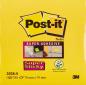 Preview: Post-it® Super Sticky Notes Würfel, Gelb, 76 mm x 76 mm, 350 Blatt/Block, 1 Block/Packung, 100% PEFC, SGSCH-PEFC-COC-110078
