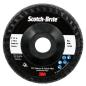 Preview: Scotch-Brite™ Verpresste Kompaktscheibe Deburr and Finish PRO für den Winkelschleifer, 8C Coarse+, 114 mm x 22 mm, Type 27, Nylon