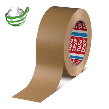 tesa® 4513 Hochwertiges Verpackungsklebeband aus Papier, 50m x 50mm, chamois