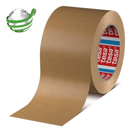 tesa® 4513 Hochwertiges Verpackungsklebeband aus Papier, 50m x 75mm, chamois