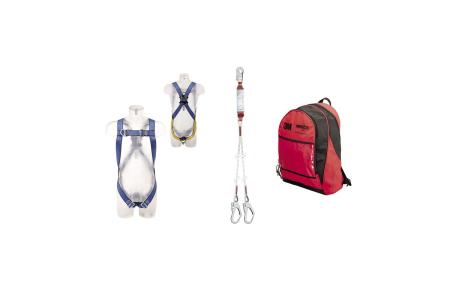 3M™ Protecta® Absturzsicherungset für Gerüstbauer, Universal-Auffanggurt, 1,3 m Doppelstrang-Verbindungsmittel, Rucksack, 1160070