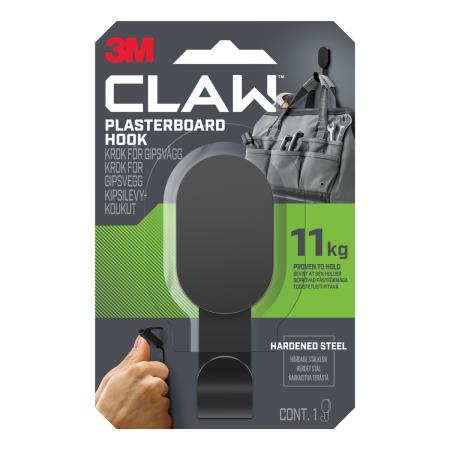 3M CLAW™ Gipskarton-Haken 11 kg, 3DH25BLK-UKN, Schwarz, 1 Haken