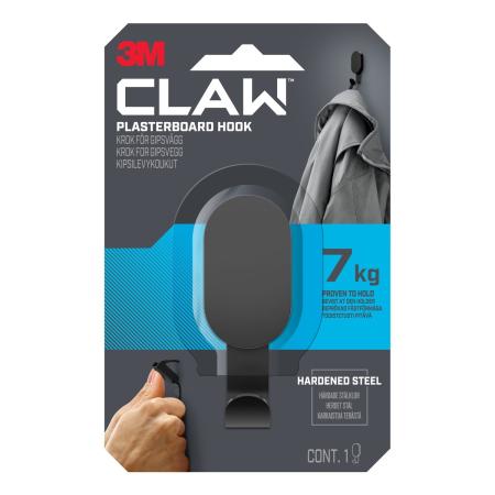 3M CLAW™ Gipskarton-Haken 7 kg, 3DH15BLK-UKN, Schwarz, 1 Haken