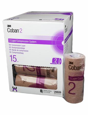 3M™ Coban™ 2 Kompressionslage, 20026, 15 cm x 4,5 m, 15 / Packung