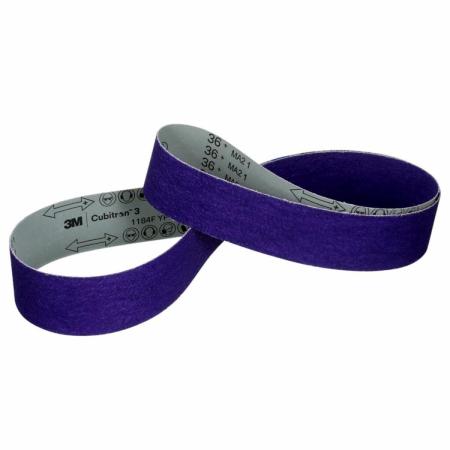 3M™ Cubitron™ 3 Gewebeschleifband 1184F, 36+ YF-weight, 50 x 3760mm, Film-lok, Single-Flex, 30 ea/Case