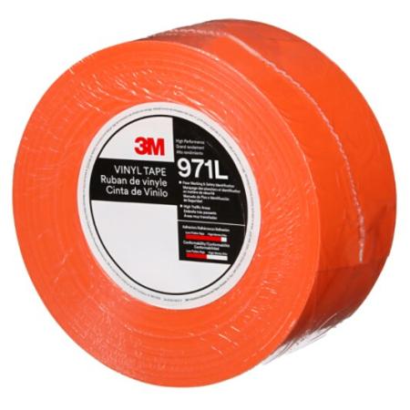 3M™ Langlebiges Bodenmarkierungsband 971L, Orange, 76.2 mm x 33 m, 0.43 mm, Individually Wrapped Conveniently Packaged