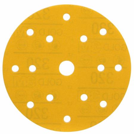 3M™ Hookit™ Soft Gold Schleifscheibe 288U, 150 mm, 15-Loch, 320, 41087