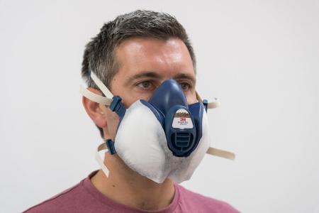 3M™ Schutzvlies für 3M™ wartungsfreie, Mehrweg-Atemschutz-Halbmasken der Serie 4000+, 400+