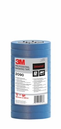 3M™ Malerabdeckband 2090 „Multi-Surface“, 18 mm x 50 m, 12 Rollen/Packung