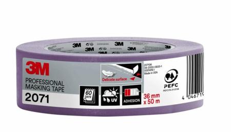 3M™ Malerabdeckband 2071, 36 mm x 50 m, 1 Rolle/Packung - 70% PEFC SGSCH-PEFC-COC-110078