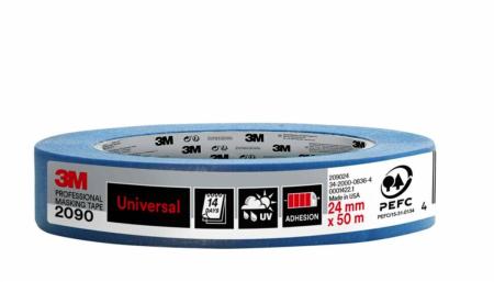 3M™ Malerabdeckband 2090, 24 mm x 50 m, 1 Rolle/Packung - 70% PEFC SGSCH-PEFC-COC-110078