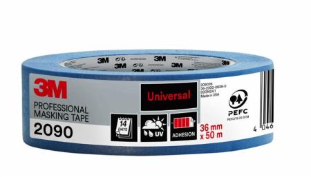 3M™ Malerabdeckband 2090, 36 mm x 50 m, 1 Rolle/Packung - 70% PEFC SGSCH-PEFC-COC-110078