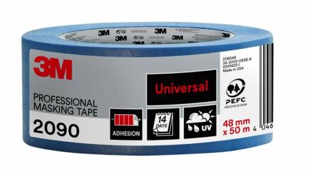 3M™ Malerabdeckband 2090, 48 mm x 50 m, 1 Rolle/Packung - 70% PEFC SGSCH-PEFC-COC-110078