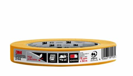 3M™ Malerabdeckband 244, 18 mm x 50 m, 1 Rolle/Packung - 70% PEFC SGSCH-PEFC-COC-110078