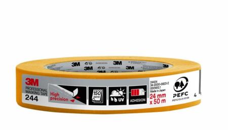 3M™ Malerabdeckband 244, 24 mm x 50 m, 1 Rolle/Packung - 70% PEFC SGSCH-PEFC-COC-110078