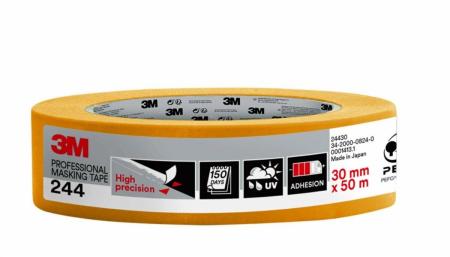 3M™ Malerabdeckband 244, 30 mm x 50 m, 1 Rolle/Packung - 70% PEFC SGSCH-PEFC-COC-110078