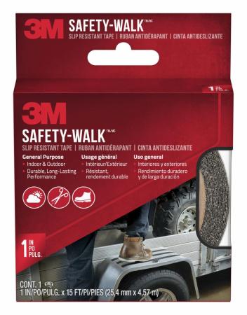 3M™ Safety-Walk™ Antirutschbelag 610B-R1X180, Allzweck, Innen- und Außenbereich, Schwarz, 25,4 mm x 4,57 m, 1 Rolle/Packung