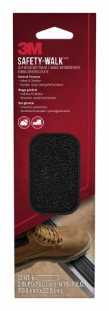 3M™ Safety-Walk™ Antirutschbelag 610B-T2X9-6PK, Allzweck, Innen- und Außenbereich, Schwarz, 50,8 mm x 228 mm, 6 Rolle/Packung