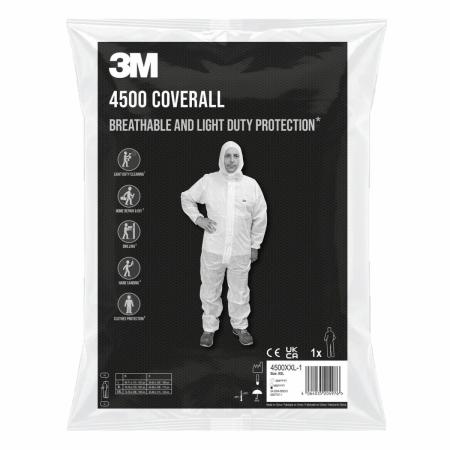 3M™ Schutzanzug 4500, Kategorie 1, Weiß, XXL, 1/Stück