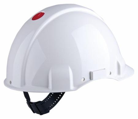 3M™ Schutzhelm, Uvicator, Pinlock-Verschluss, nicht belüftet, dielektrisch 1000 V, Lederschweißband, Weiß, G3001DUV1000V-VI