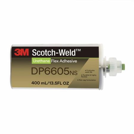 3M™ Scotch-Weld™ 2-Komponenten-Konstruktionsklebstoff auf Polyurethanbasis DP6605NS, Schwarz, 400 ml Duo-Pak
