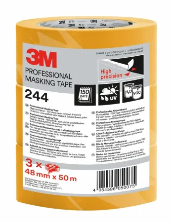 3M™ Super Malerabdeckband 244, 48 mm x 50 m, 3 Rollen/Packung