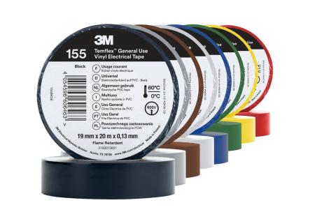 3M™ Temflex™ Vinyl-Isolierband 155, Regenbogen, 19 mm x 20 m