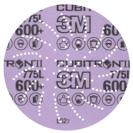 3M Xtract™ Cubitron™ II Filmscheibe 775L, 600+ 3MIL, 127 mm x NH, Die 500LG, 50/Carton, 250 ea/Case