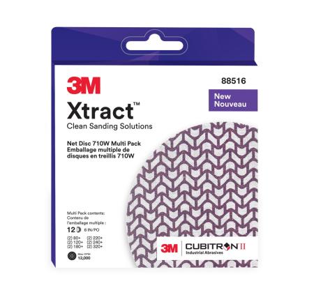 3M Xtract™ Cubitron™ II Gitternetz Schleifscheibe 710W, 152 mm x NH, 80+, 120+, 180+, 220+, 240+, 320+, Multi-pk, 20 per case