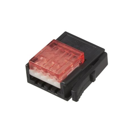 3M™ 37104-3101-000 FL 100, Mini Clamp II, Stiftstecker für die Kabelmontage, 04-polig, 24-26 AWG, 0,20 µm Au, Schwarz/Rot