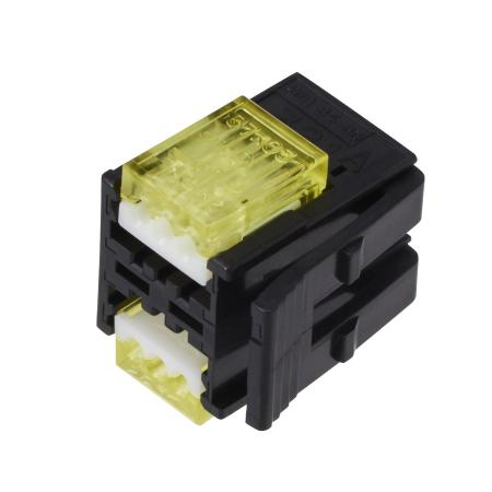 3M™ 37106-3122-0W0 FL 100, Mini Clamp II, Stiftstecker für die Kabelmontage, 06-polig, 24-26 AWG, 0,20 µm Au, Schwarz/Gelb