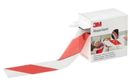 Preview: 3M™ Absperrband, Rot-Weiß, 70 mm x  100 m