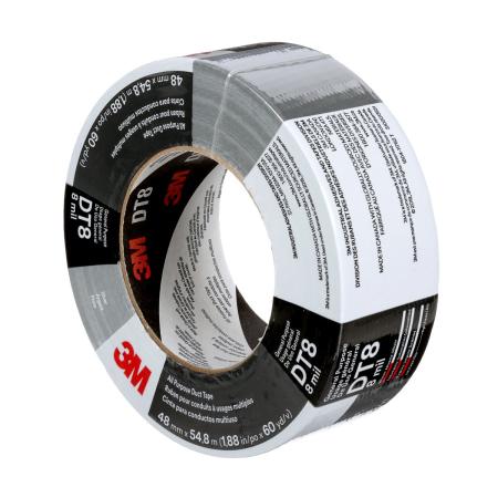 3M™ Allzweck-Gewebeklebeband DT8, Silber, 48 mm x 55 m, 0.2 mm, einzeln verpackt