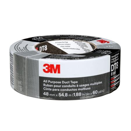 3M™ Allzweck-Gewebeklebeband DT8, Silber, 48 mm x 55 m, 0.2 mm, einzeln verpackt