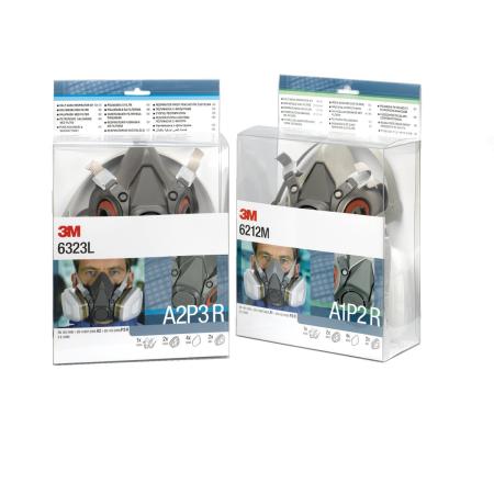 3M™ Atemschutz Halbmasken-Set, A1P2 R Filter, mittelgroße Maske 6212M