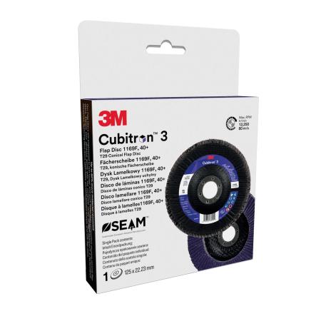 Preview: 3M™ Cubitron™ 3 Fächerschleifscheibe 1169F, 40+, T29-Conical, 125 mm x 22.23 mm, 1/Pack, 10 ea/Case, Sample Pack