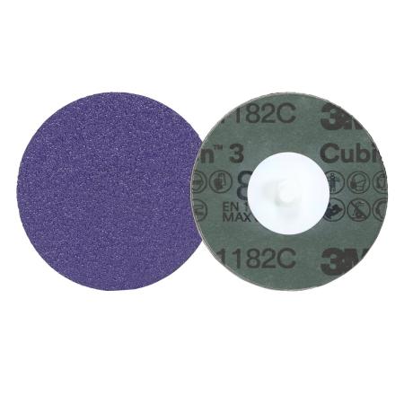 3M™ Cubitron™ 3 Roloc™ Fiberscheibe 1182C, 80+, TR, Purple, 51 mm, 50/Carton, 200 ea/Case