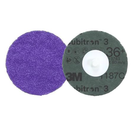 3M™ Cubitron™ 3 Roloc™ Fiberscheibe 1187C, 36+, TR, Purple, 76 mm, 50/Carton, 200 ea/Case